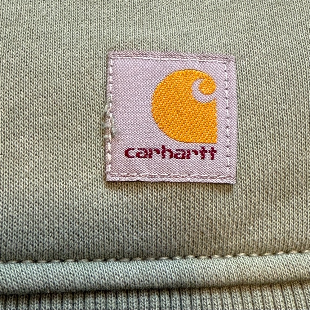 Carhartt Women’s Relaxed Fit Mid-weight Crew Neck Block Logo Sleeve Sweatshirt - Picture 5 of 10